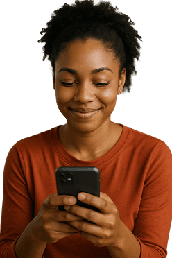 Person using Telegram payment service on phone